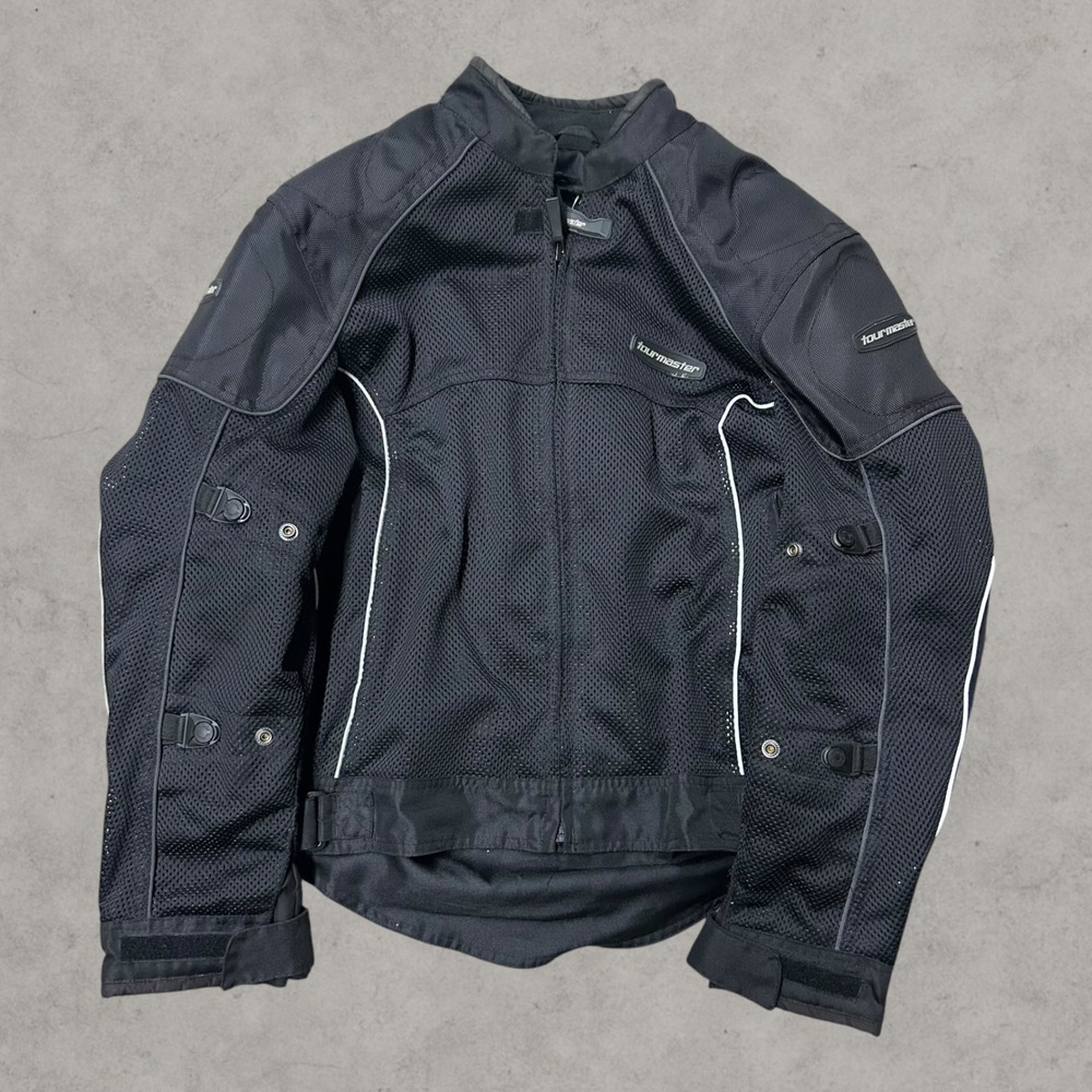 Tourmaster Intake 3.0 Motorcycle Jacket Mens Med 44 Black Mesh Armored Biker Pad